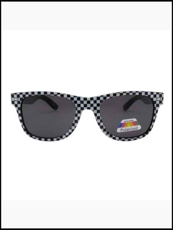 Classic Rectangular Sunglasses with Polarized Lens Black Frame main image 4